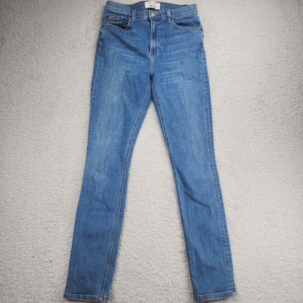 Reformation High & Skinny Jeans Womens 28 High Rise Medium Wash Stretch Denim